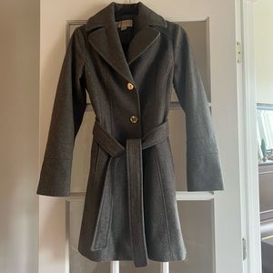 Michael Kors Grey Wool Coat